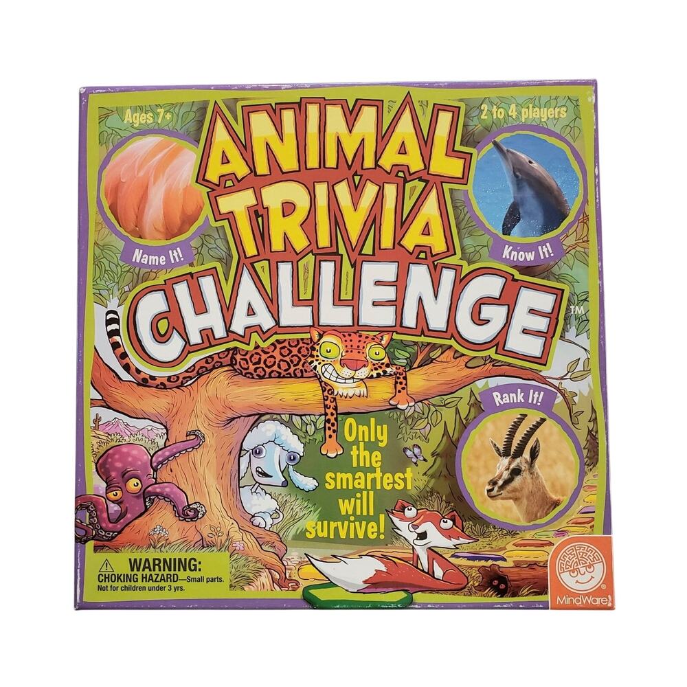 Animal Trivia Challenge Board Game Ages 7+